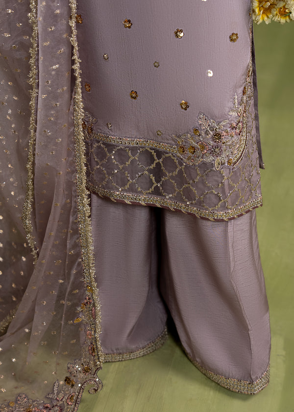 Luxury Silk 3PC Ready to Wear Suit with Organza Dupatta – Elegant Festive Ensemble