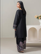 Limelight Black Slub Lawn 2 Piece Suit – Embroidered Shirt & Shalwar Set