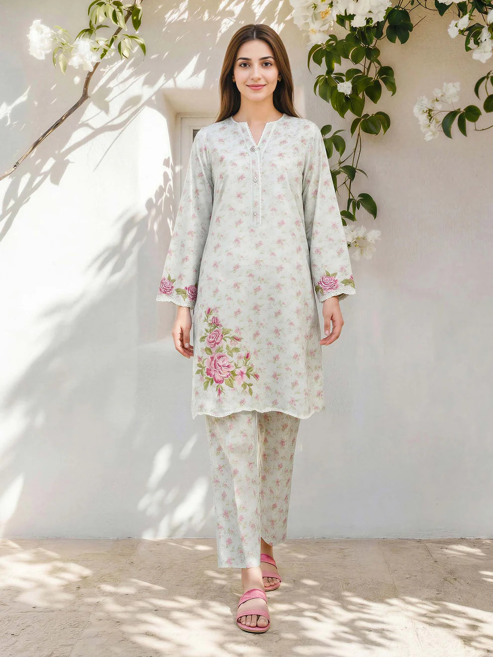 Limelight  2 Piece Lawn Suit- Embroidered