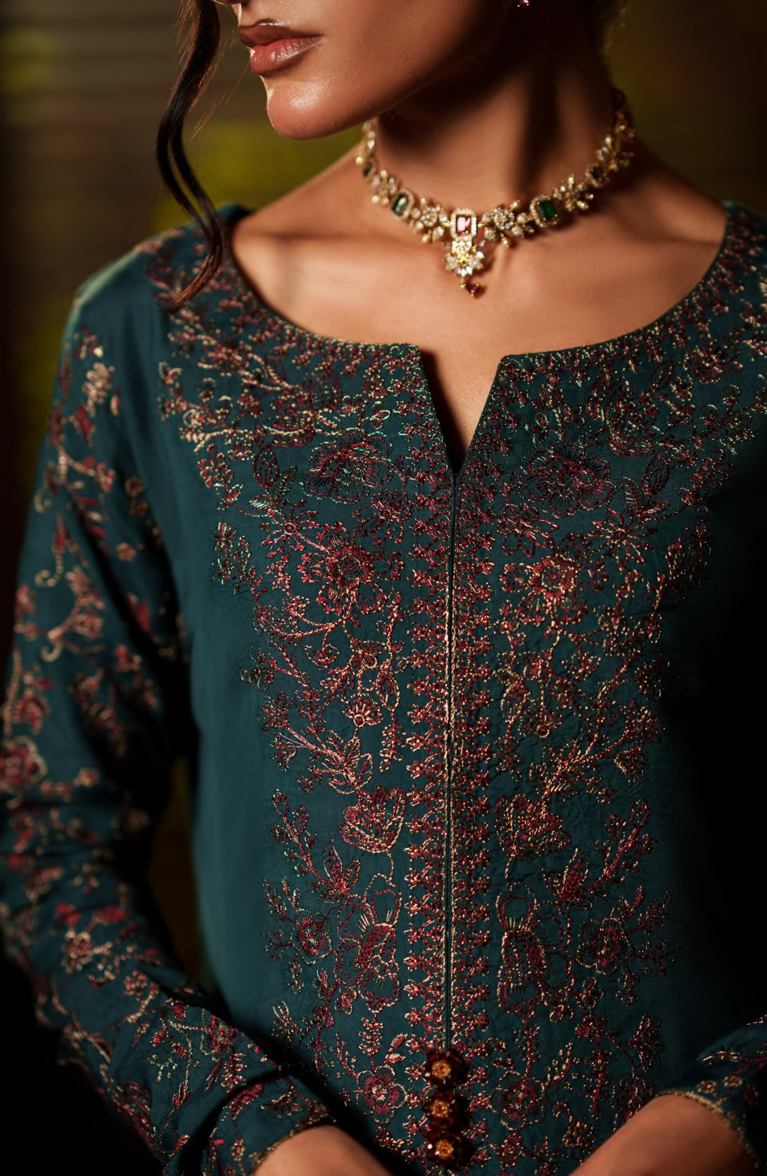 Casual Lite Luxury Festive Drop EALA Premium Silk Viscose 3 Piece Printed Dupatta Embroidered with Sequin Work and Lace for Modern Elegance