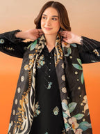 Salenmore | Panache Apparel Premium Lilen Embroidered 3 Piece Pakistani Suit – Black | Silk Dupatta | Ready to Wear UK – Pakistani women's wear | Traditional Dress |