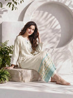 Limelight 2 Piece Kaftan Silk Suit- Embellished (Pret)