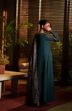 Casual Lite Luxury Festive Drop EALA Premium Silk Viscose 3 Piece Printed Dupatta Embroidered with Sequin Work and Lace for Modern Elegance