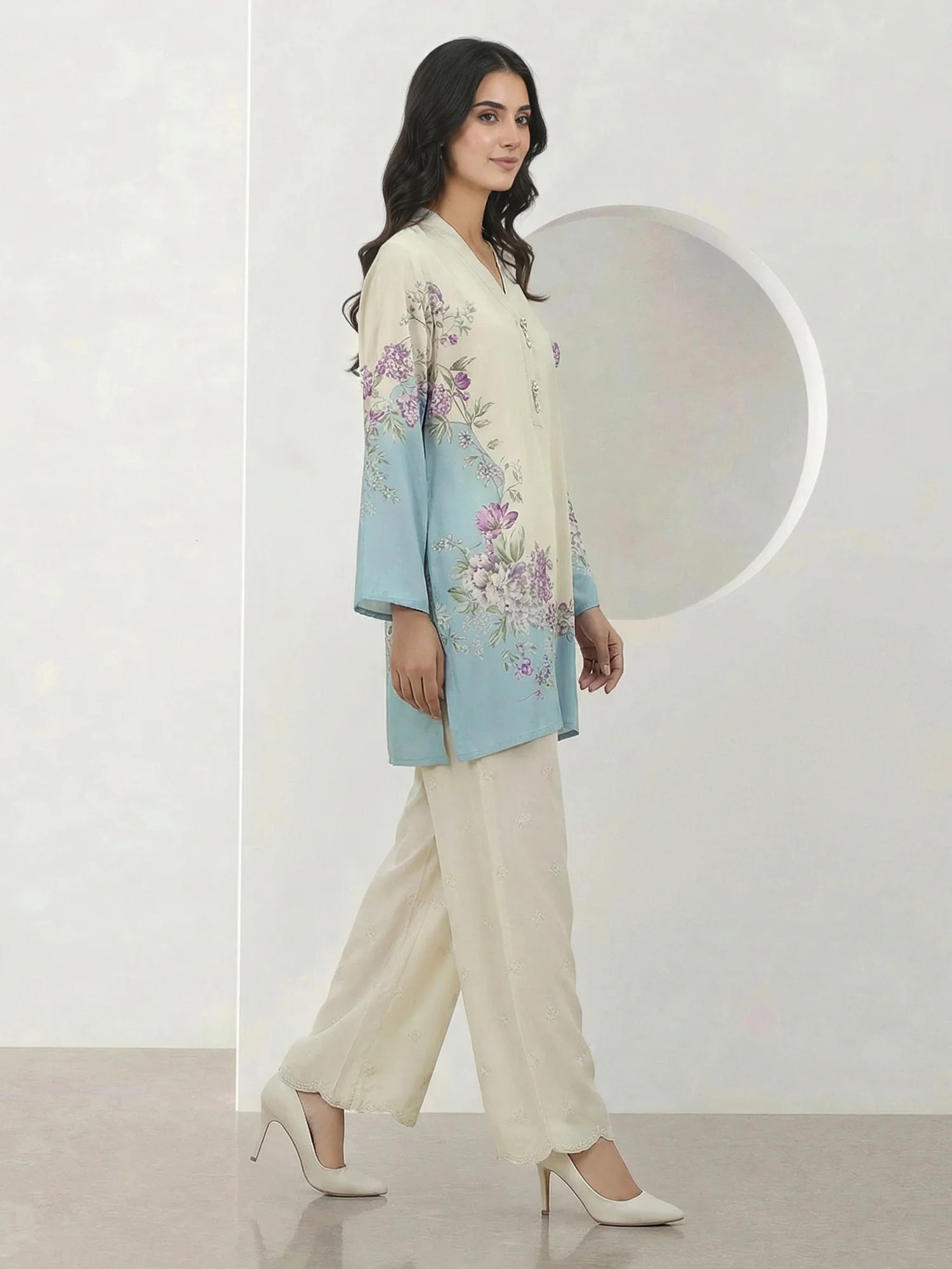 Limelight 2 Piece silk embroidered Pret