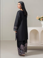 Limelight Black Slub Lawn 2 Piece Suit – Embroidered Shirt & Shalwar Set
