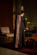 Casual Lite Luxury Festive Drop EALA Premium Silk Viscose 3 Piece Printed Dupatta Embroidered with Sequin Work and Lace for Modern Elegance