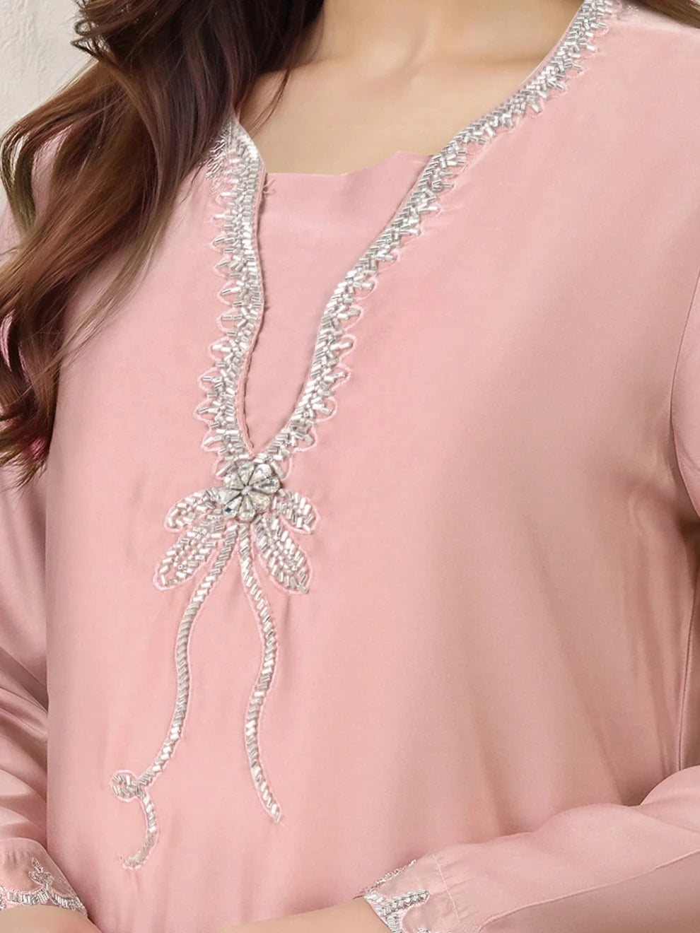 Limelight 2 Piece Silk Suit- Embellished (Pret)