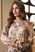 Declare 3 PIECE - EMBROIDERED DIGITAL PRINTED SHAMOZ SILK SUIT