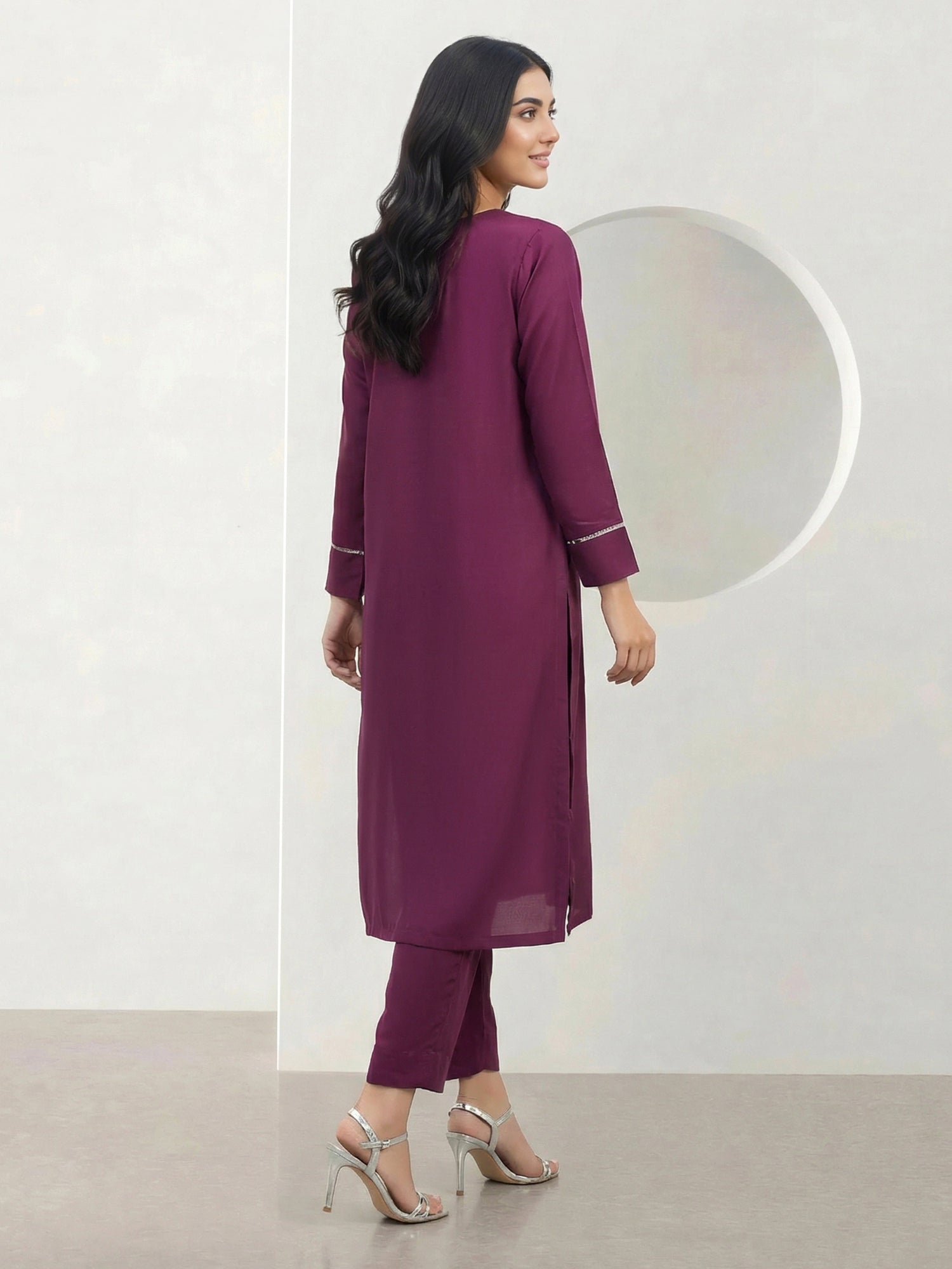 Limelight 2 Piece Silk Suit Embellished