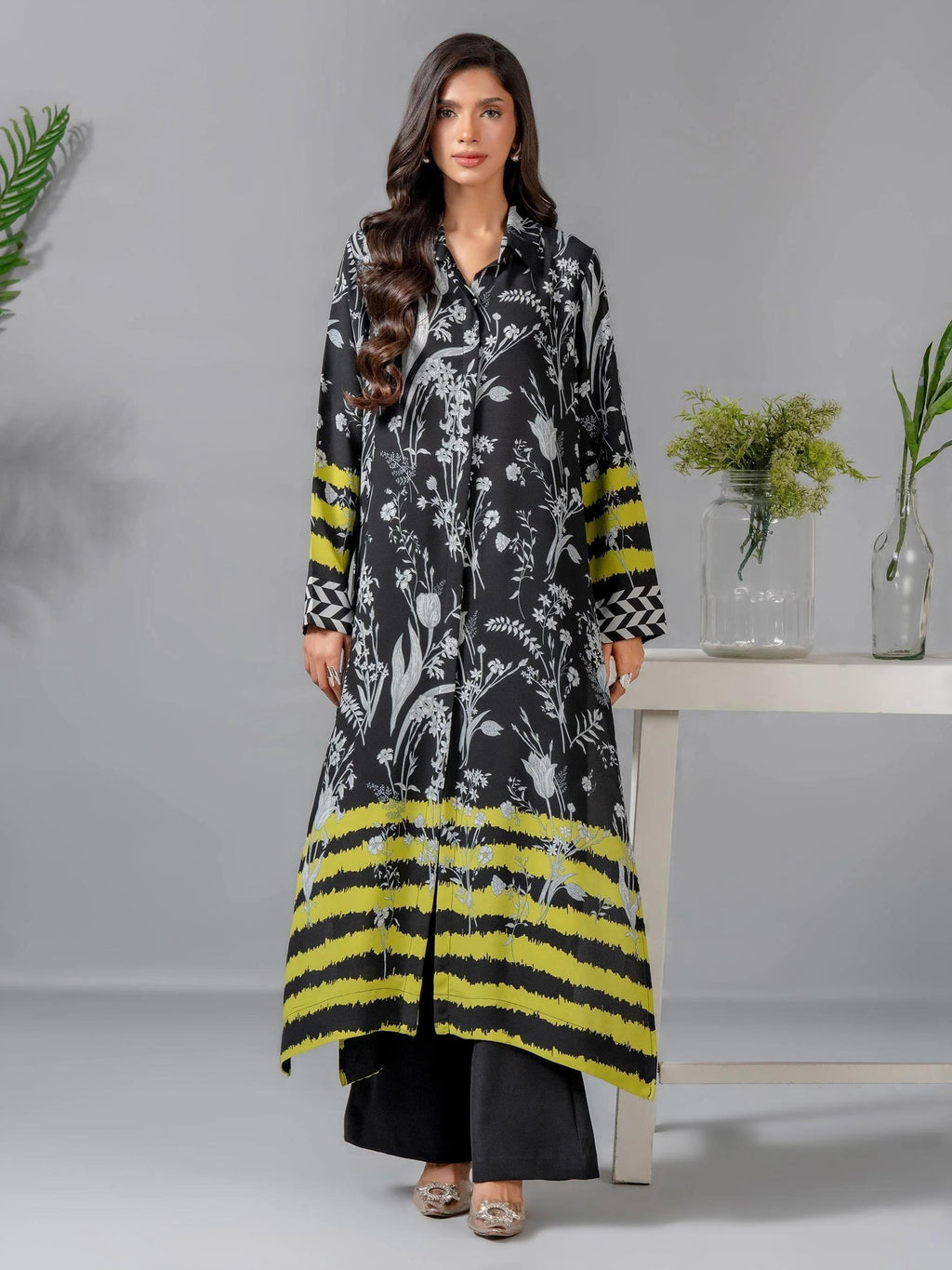 Salenmore | Limelight Original Printed Grip A-Line Shirt Dress – 1 Piece for Women – Pakistani women's wear | Casual Dresses | L