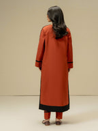 Limelight 2 Piece Orange Khaddar Embroidered Pret Suit – Pakistani Winter Collection by Salenmore