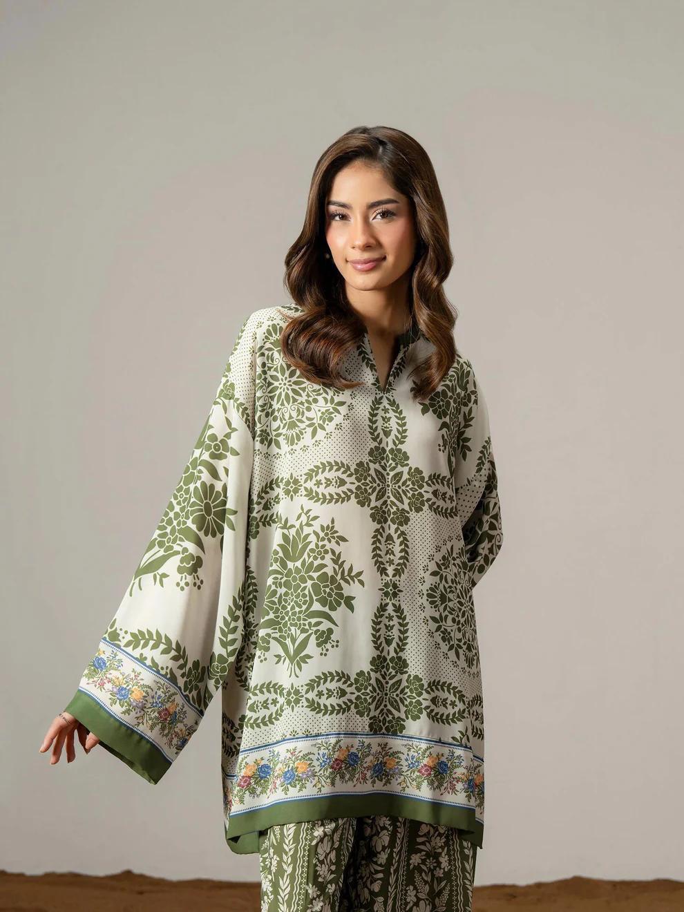 Salenmore | Limelight Original Loose Fit Printed Grip 2-Piece Coord Set – Top & Trouser for Women Loose-fit – Pakistani women's wear | Casual Dresses |