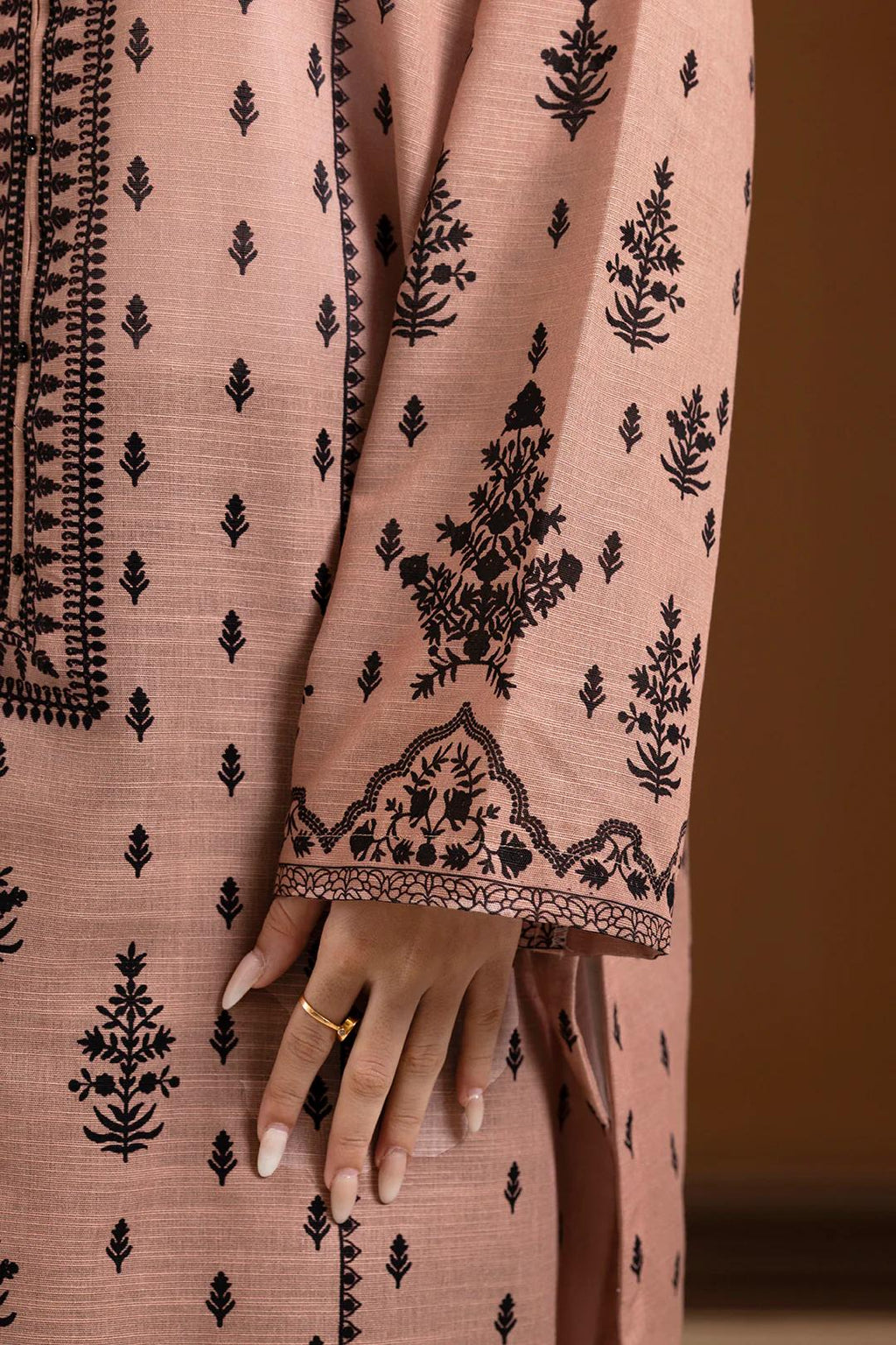 Zellbury khaddar 2 piece printed kurta and dupatta pakistani outfit uk by salenmore