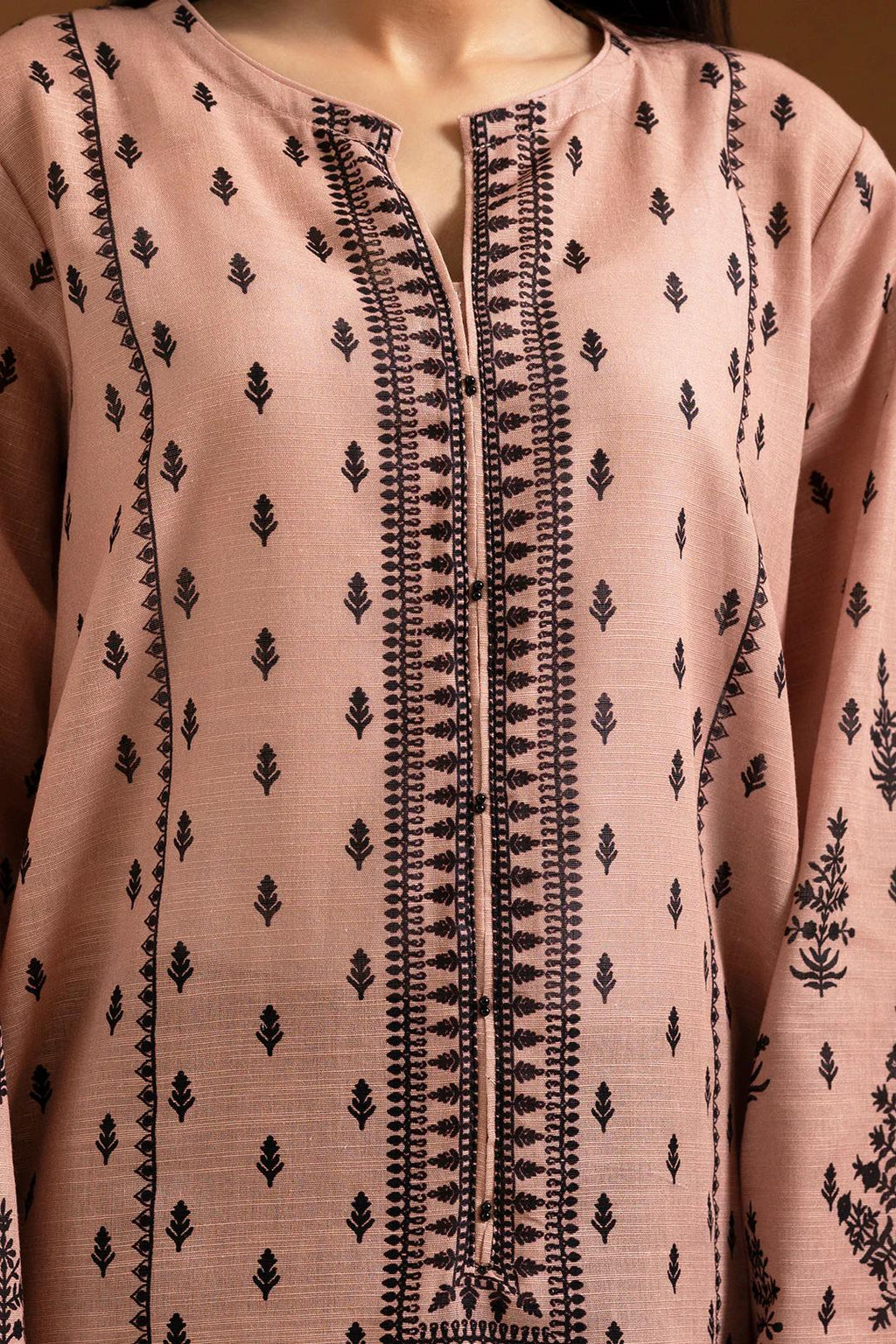 Zellbury khaddar 2 piece printed kurta and dupatta pakistani outfit uk by salenmore