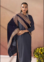 Salenmore | Amor by Simrans Dhanak Embroidered 3 Piece Suit with Velvet Shawl – Pakistani women's wear | Traditional Dress |