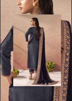 Salenmore | Amor by Simrans Dhanak Embroidered 3 Piece Suit with Velvet Shawl – Pakistani women's wear | Traditional Dress |