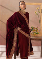 Salenmore | Amor by Simrans Dhanak Embroidered 3 Piece Suit with Velvet Shawl – Pakistani women's wear | |
