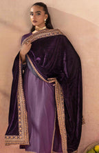 Salenmore | Amor by Simrans Dhanak Embroidered 3 Piece Suit with Velvet Shawl – Pakistani women's wear | Traditional Dress |