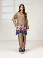 Salenmore | Limelight 2 Piece Marina Co-ord Set – Brown | Pakistani Women’s Outfit – Pakistani women's wear | Coords set |