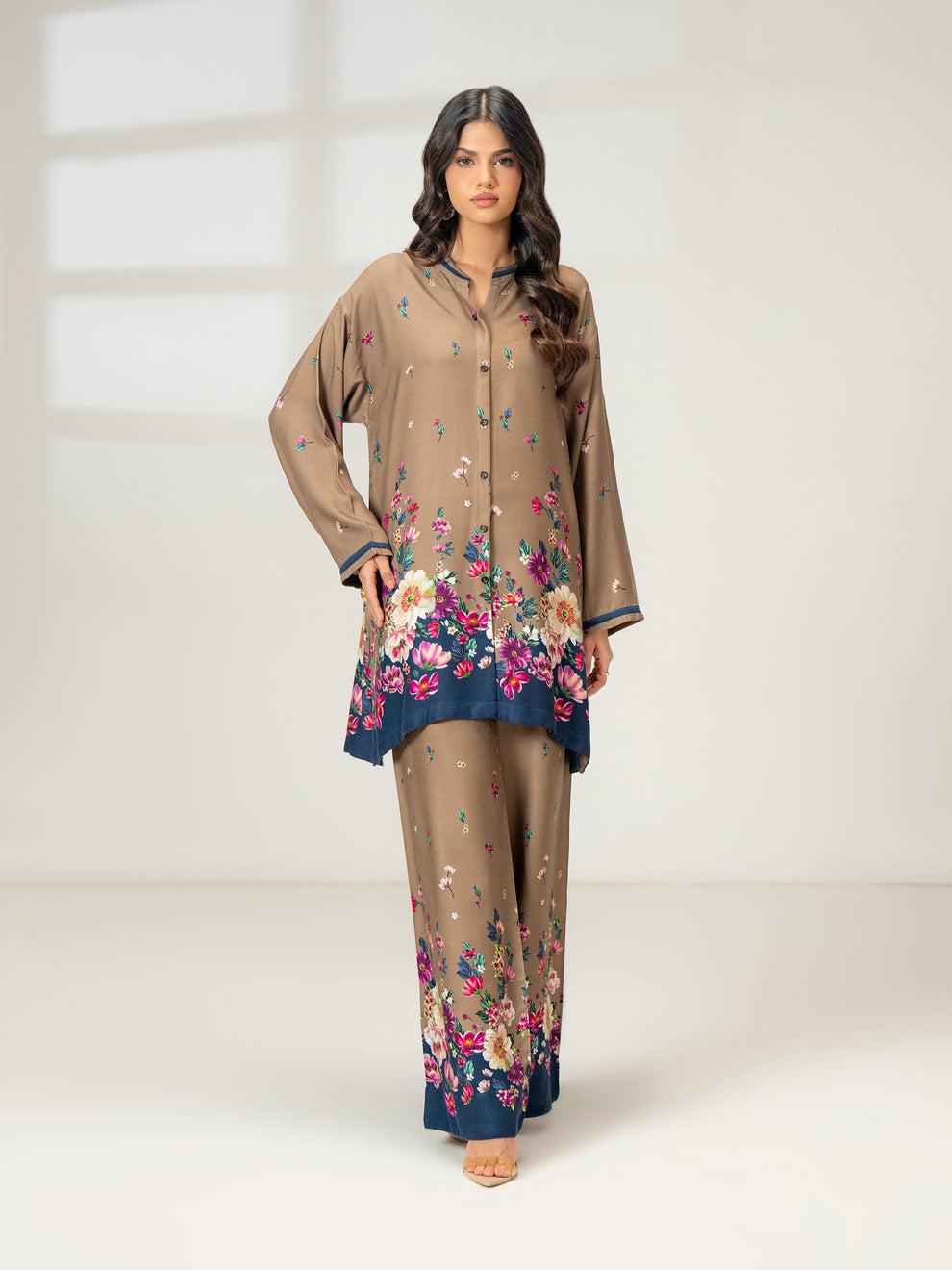 Limelight 2 Piece Marina Co-ord Set – Brown | Pakistani Women’s Outfit