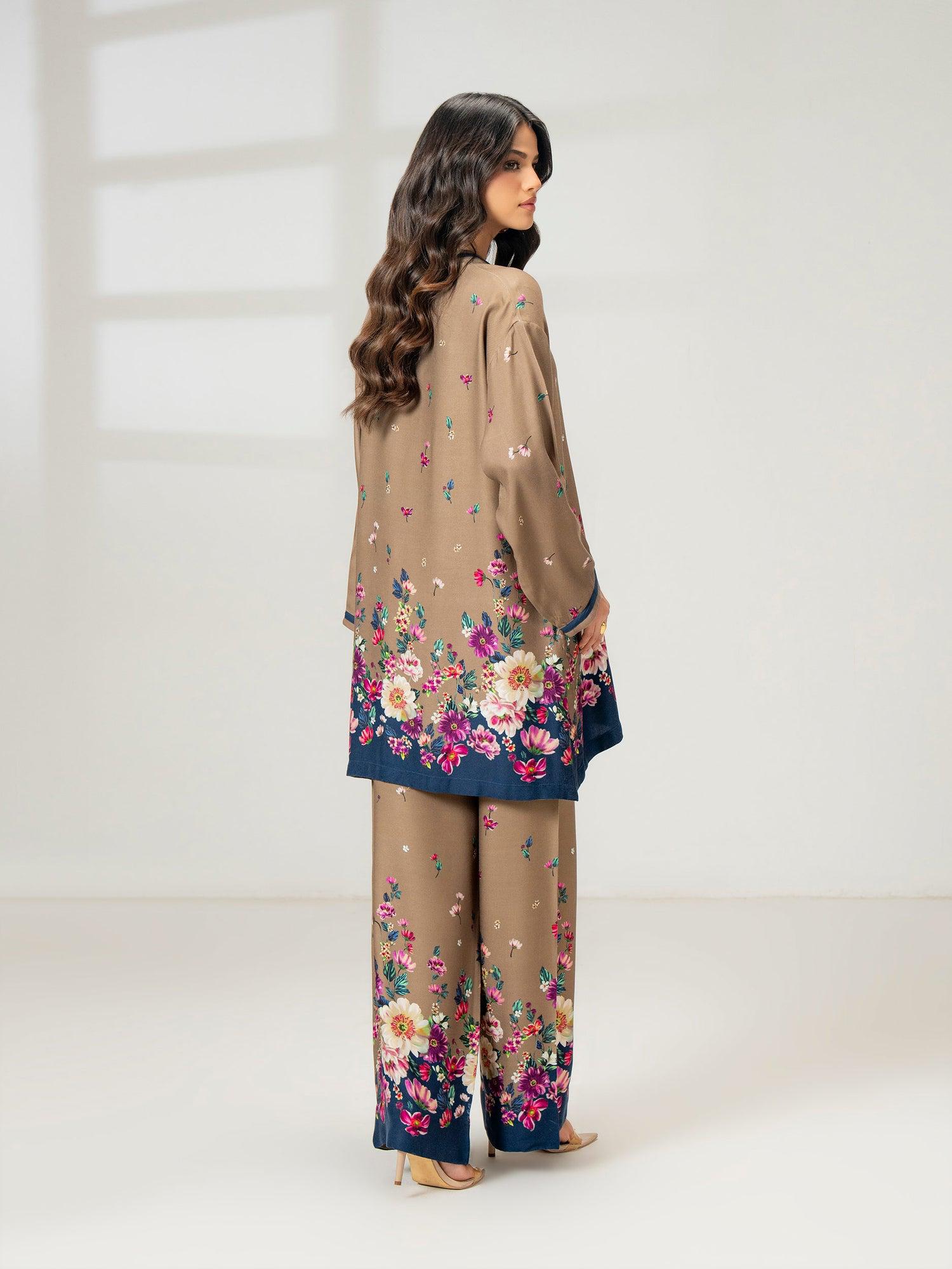 Salenmore | Limelight 2 Piece Marina Co-ord Set – Brown | Pakistani Women’s Outfit – Pakistani women's wear | Coords set |