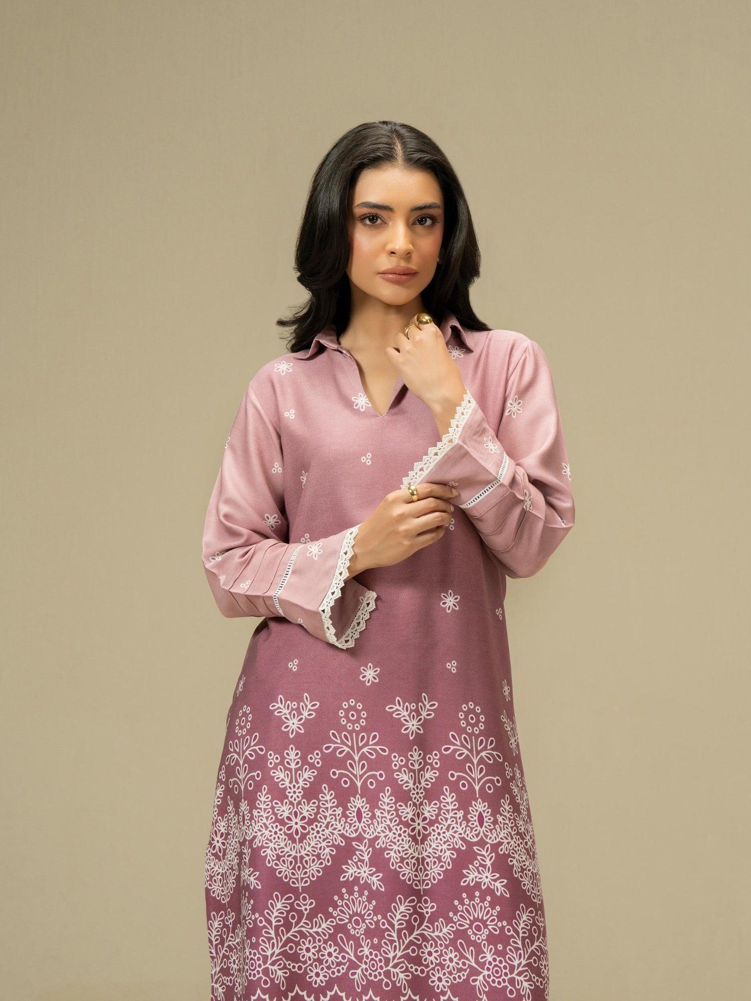 Salenmore | Limelight 2 Piece Stone Co-ord Set – Pink | Pakistani Women’s Outfit | Salenmore UK – Pakistani women's wear | Coords set | Large