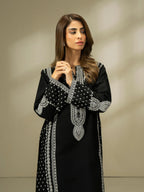 Limelight 1 Piece Black Printed Slub Khaddar Shirt – Winter Wear for Women