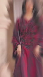 Simrans Maria B Inspired Viscose Silk – Red & Black Printed Ensemble with Embroidered Neckline